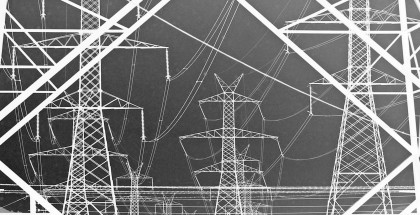 Black and white power grid image